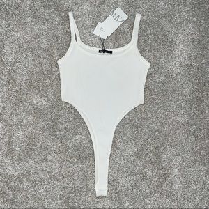 ZARA Ribbed High Leg Bodysuit